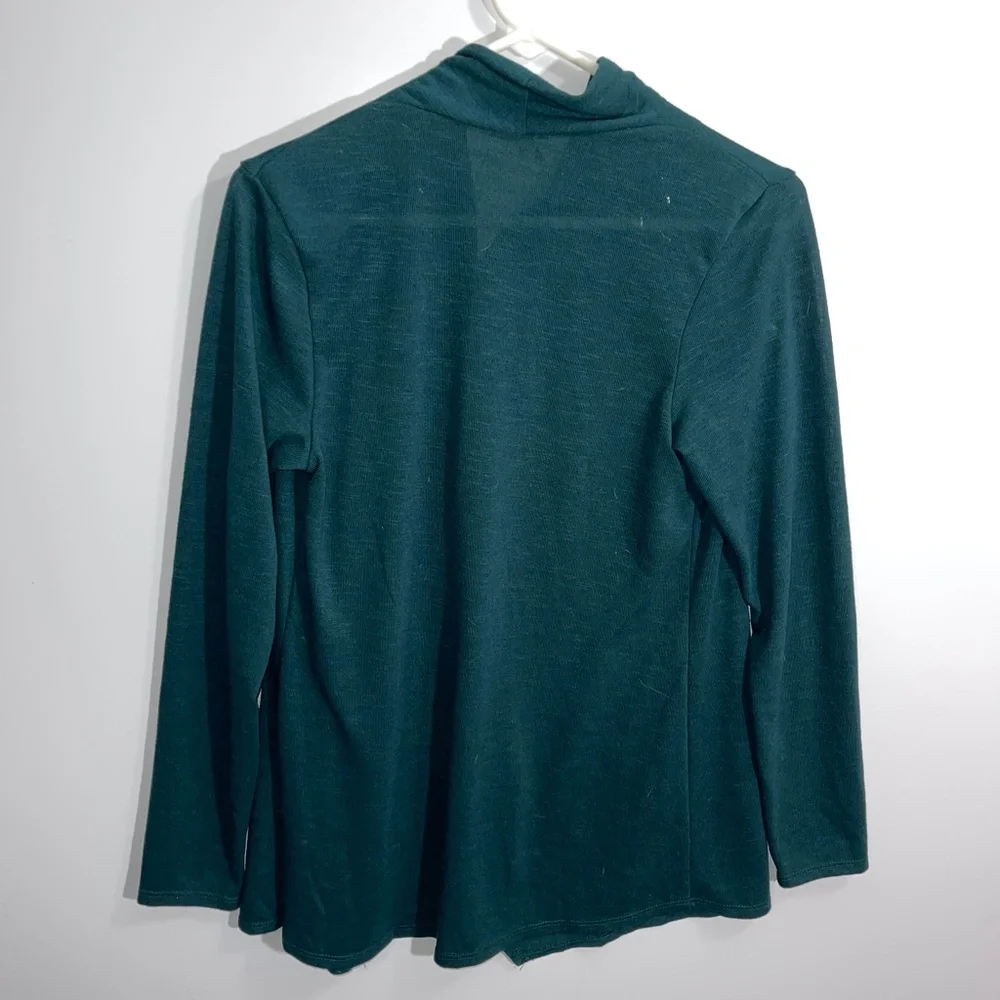 Apt. 9 Hunter Green Off Center Button Cardigan Top Size‎ Small